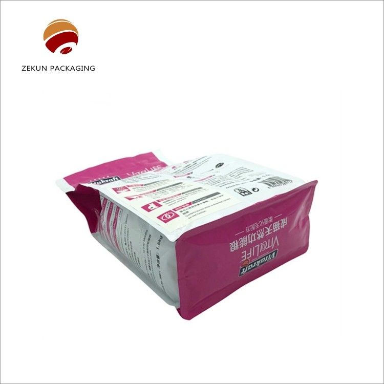 الطباعة المطبوعة المخصصة كيس غذاء الحيوانات الأليفة CMYK / PANTON الألوان متطاطية أو لامعة