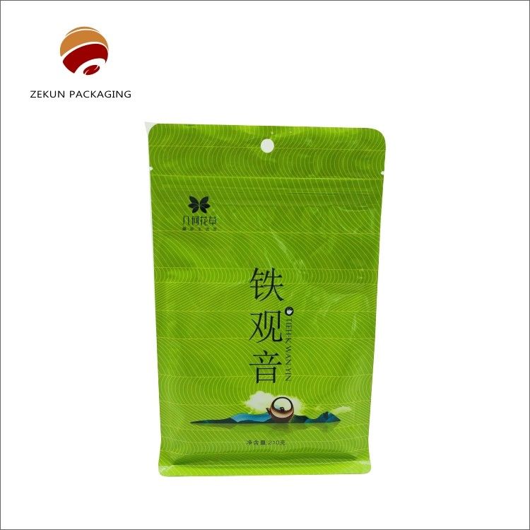 حقيبة تغليف الشاي المخصصة مع سقف السحب CMYK / PANTON تصميم مقاوم للرطوبة 30-200g-5kgs