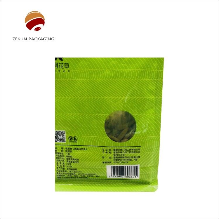 حقيبة تغليف الشاي المخصصة مع سقف السحب CMYK / PANTON تصميم مقاوم للرطوبة 30-200g-5kgs
