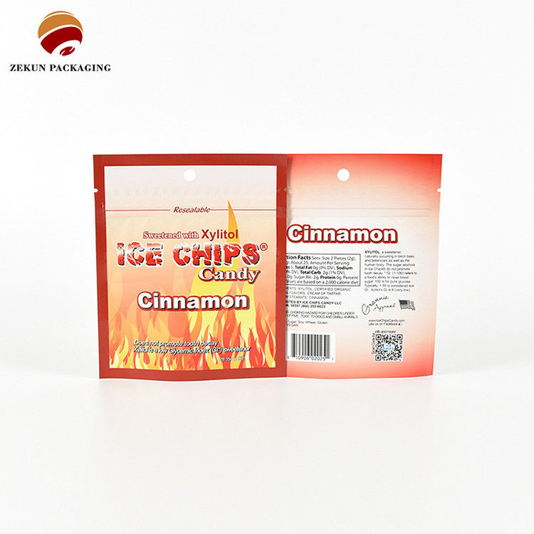 ISO/SGS Matt Shiny Finish Ziplock أكياس التعبئة الغذائية Cmyk اللون